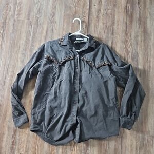 Vintage Women's Large Kzk Button Down Cowboy/western shirt 1993